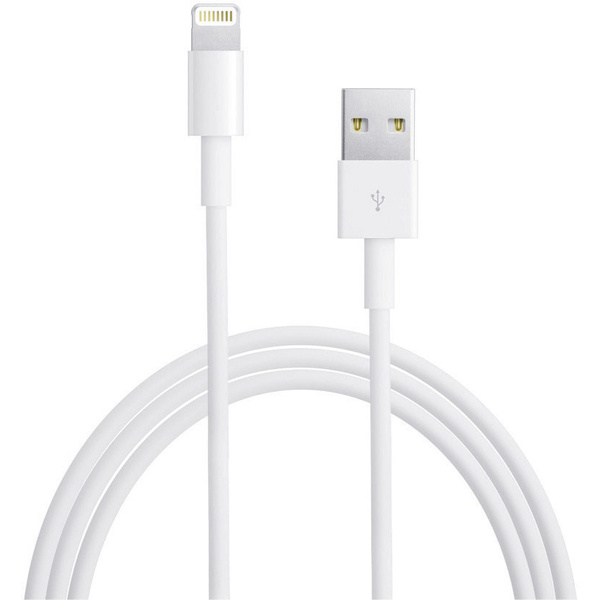 Apple iPad/iPhone/iPod Anschlusskabel [1x USB 2.0 Stecker A - 1x Lightning-Stecker] 2.00m Weiß