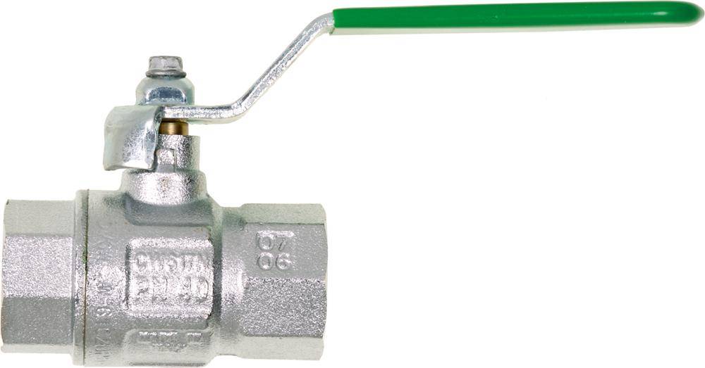 Trinkwasserkugelhahn DIN-DVGW, MS vernickelt, Hebelgriff, IG/IG, G 3/4", PN40, SB