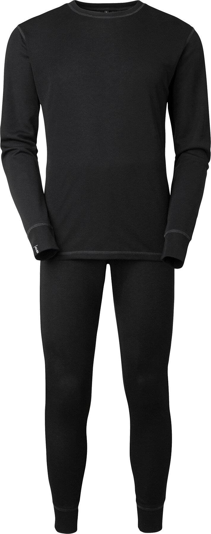 Basic Funktions-Unterwäsche Set, Unisex, schwarz, L