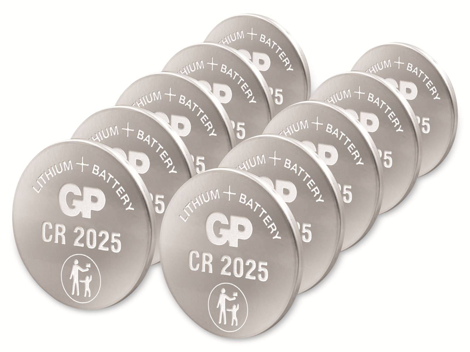 GP Knopfzelle CR 2025 3 V 10 St. Lithium GPCR2025STD955C10