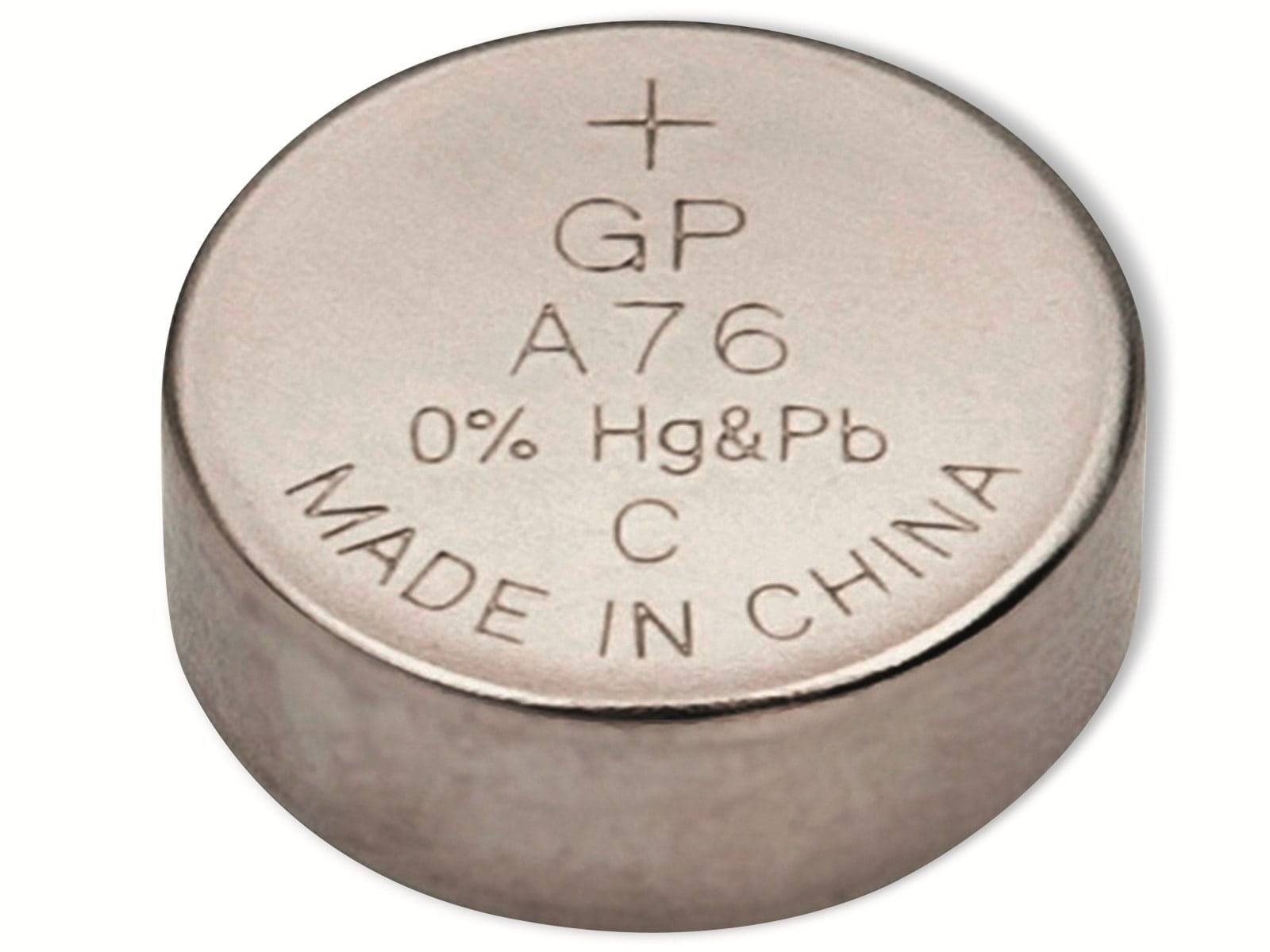 GP Knopfzelle LR 44 1.5 V 10 St. 110 mAh Alkali-Mangan GP76ASTD496C10