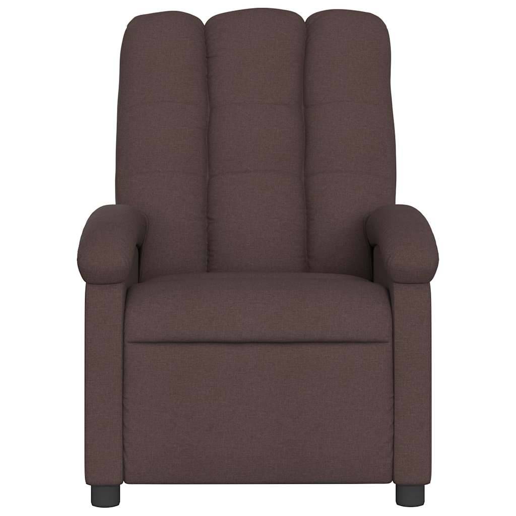 vidaXL Massagesessel Dunkelbraun Stoff