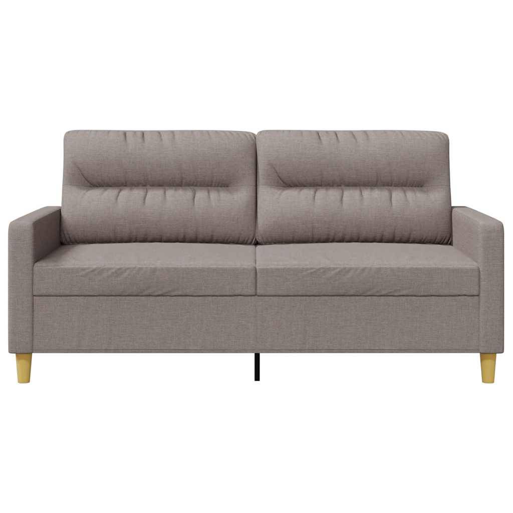 vidaXL 2-Sitzer-Sofa Taupe 140 cm Stoff