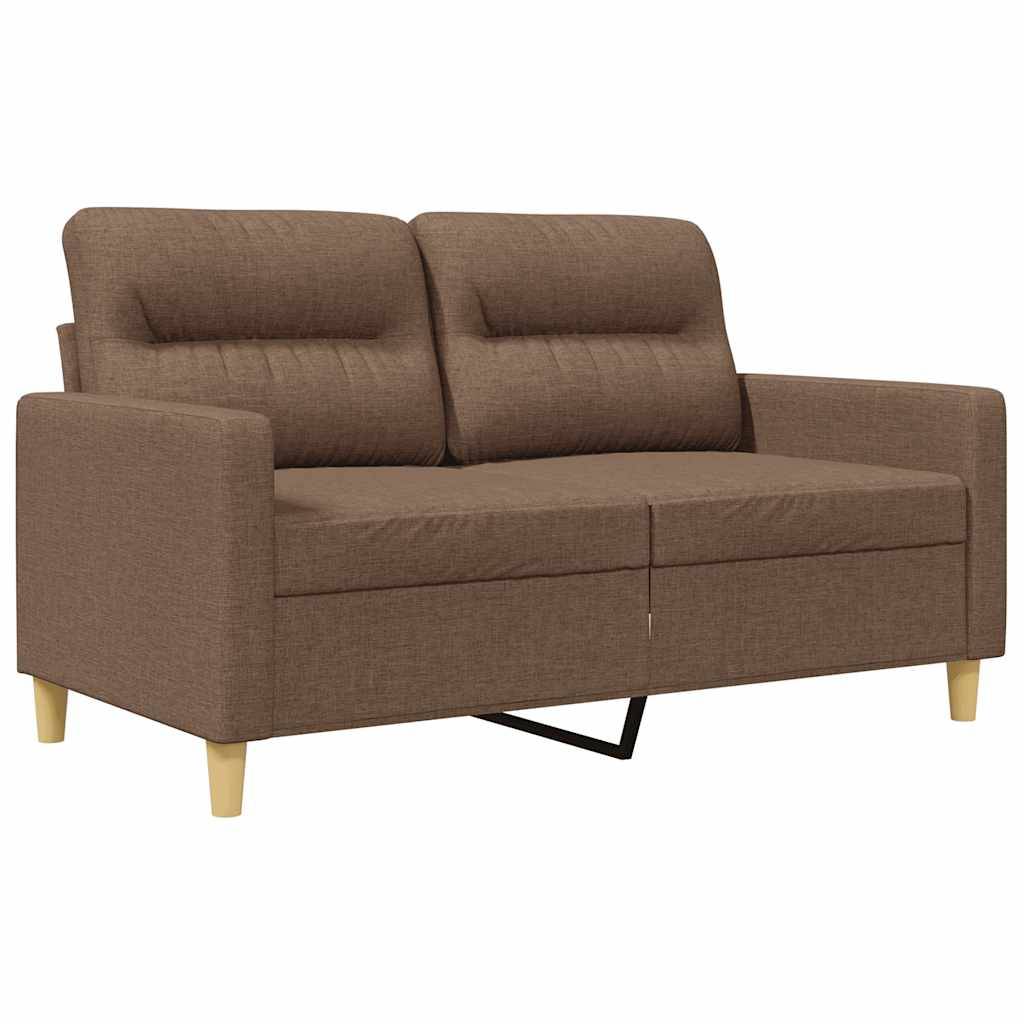 vidaXL 2-Sitzer-Sofa Braun 120 cm Stoff