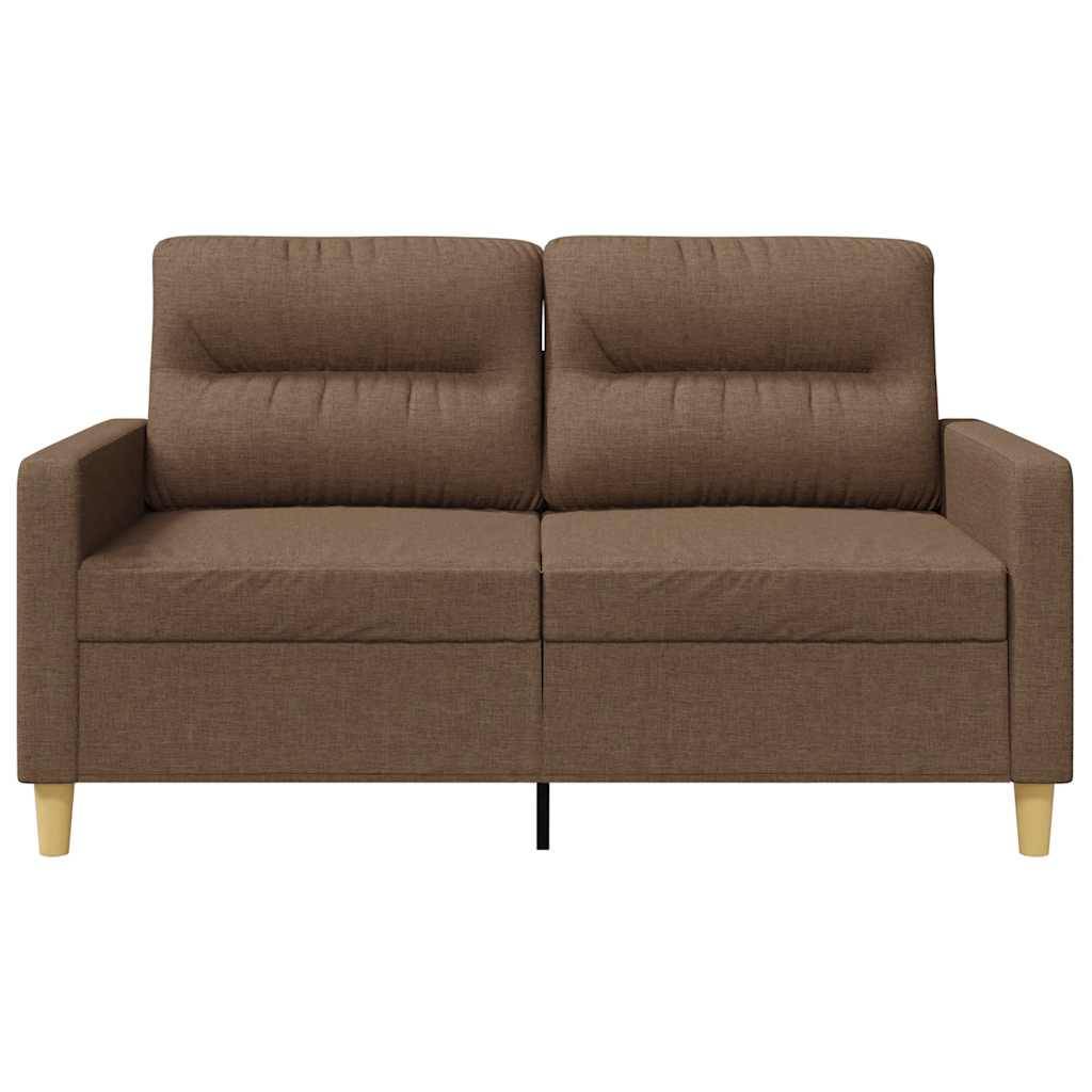 vidaXL 2-Sitzer-Sofa Braun 120 cm Stoff