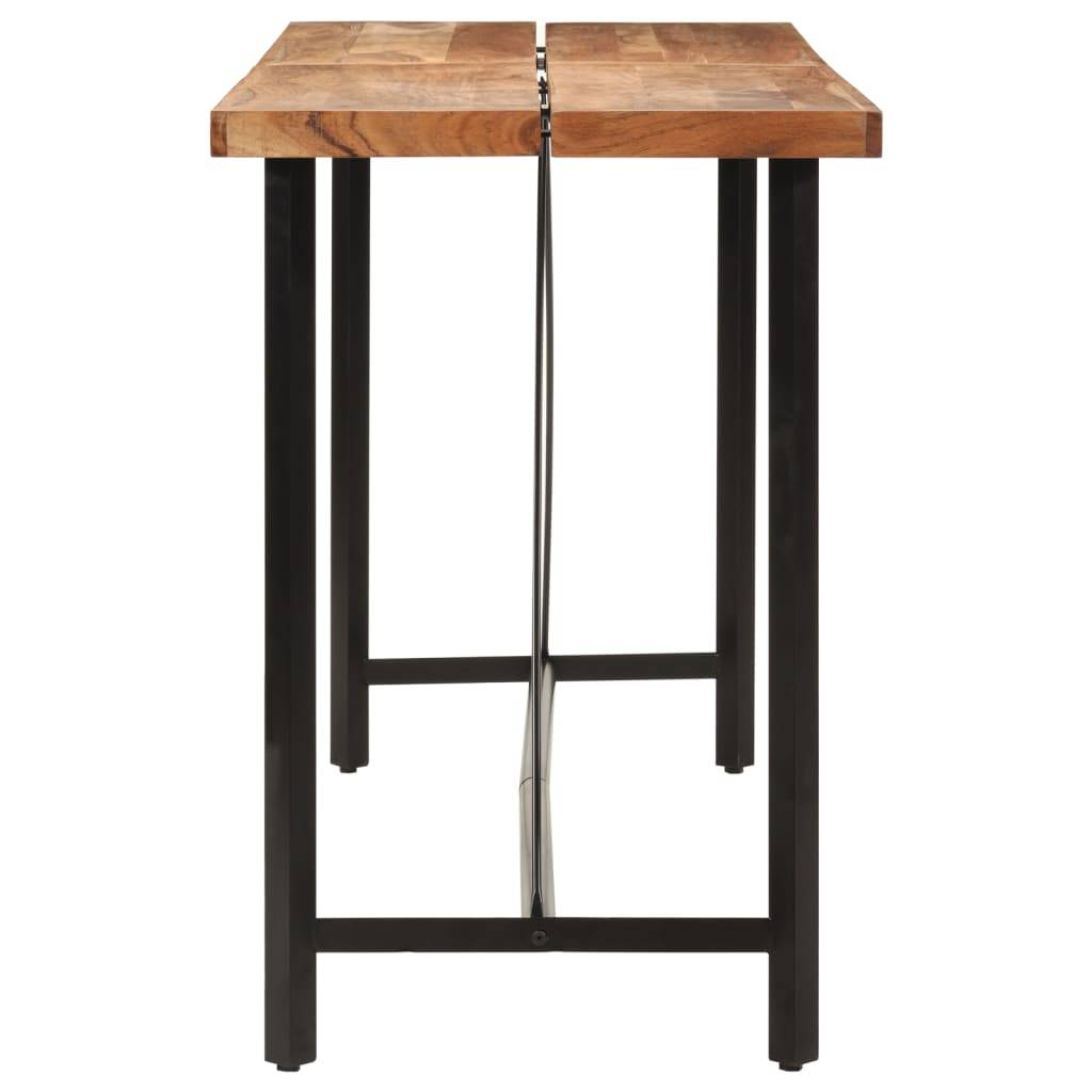 vidaXL Bartisch 180x70x107 cm Massivholz Akazie und Eisen