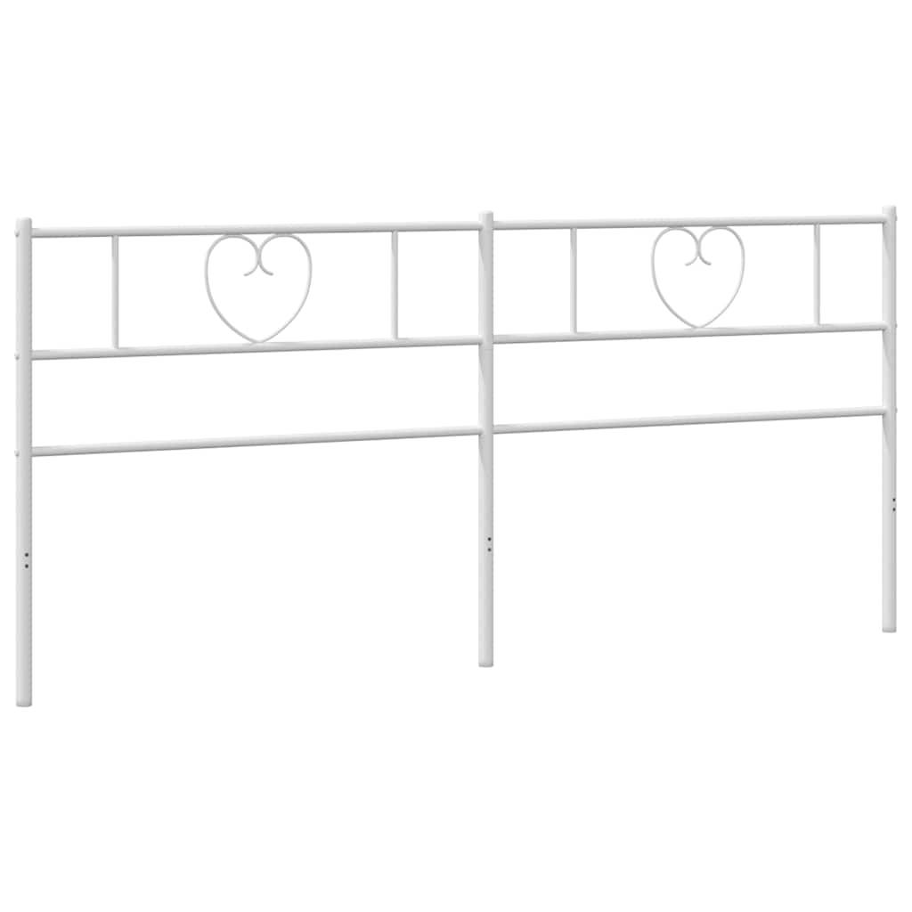 vidaXL Kopfteil Metall Weiß 193 cm
