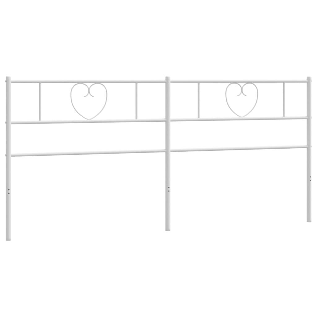 vidaXL Kopfteil Metall Weiß 193 cm