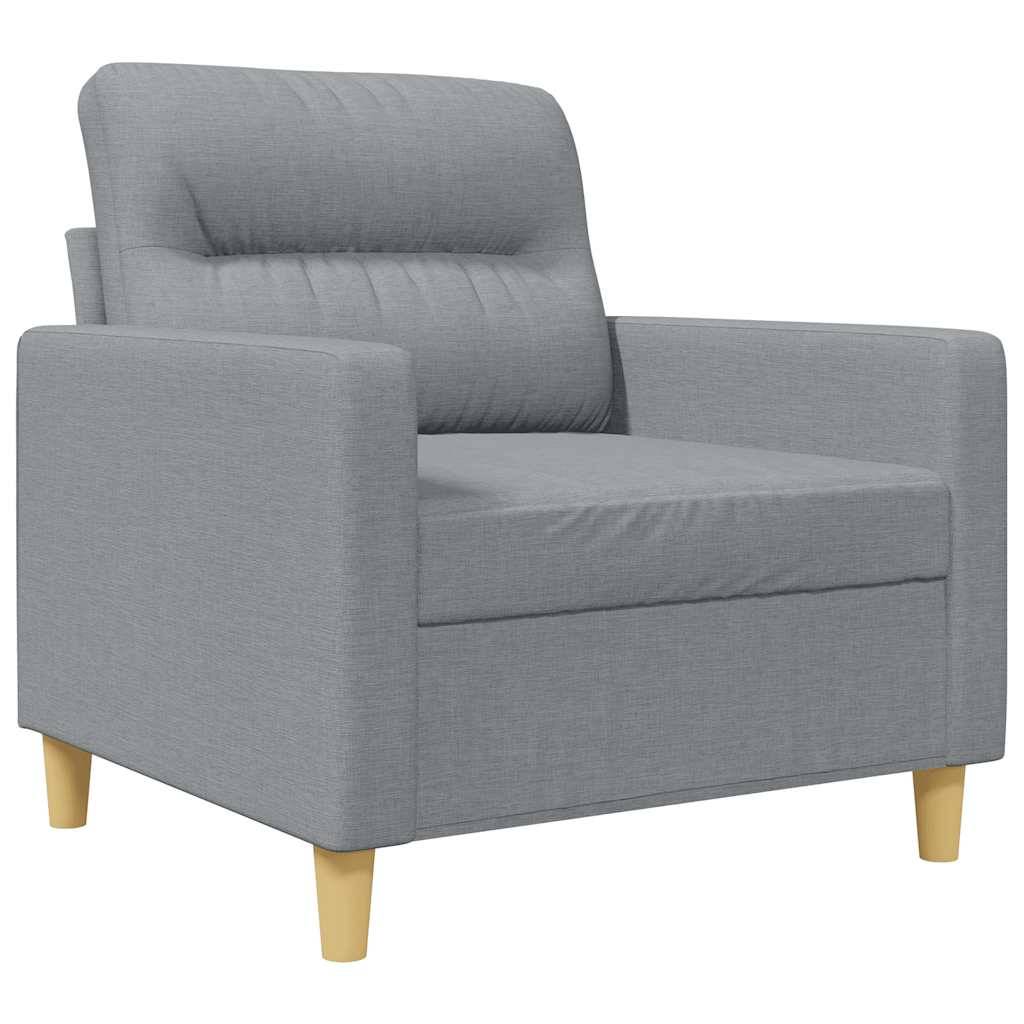 vidaXL Sofasessel Hellgrau 60 cm Stoff