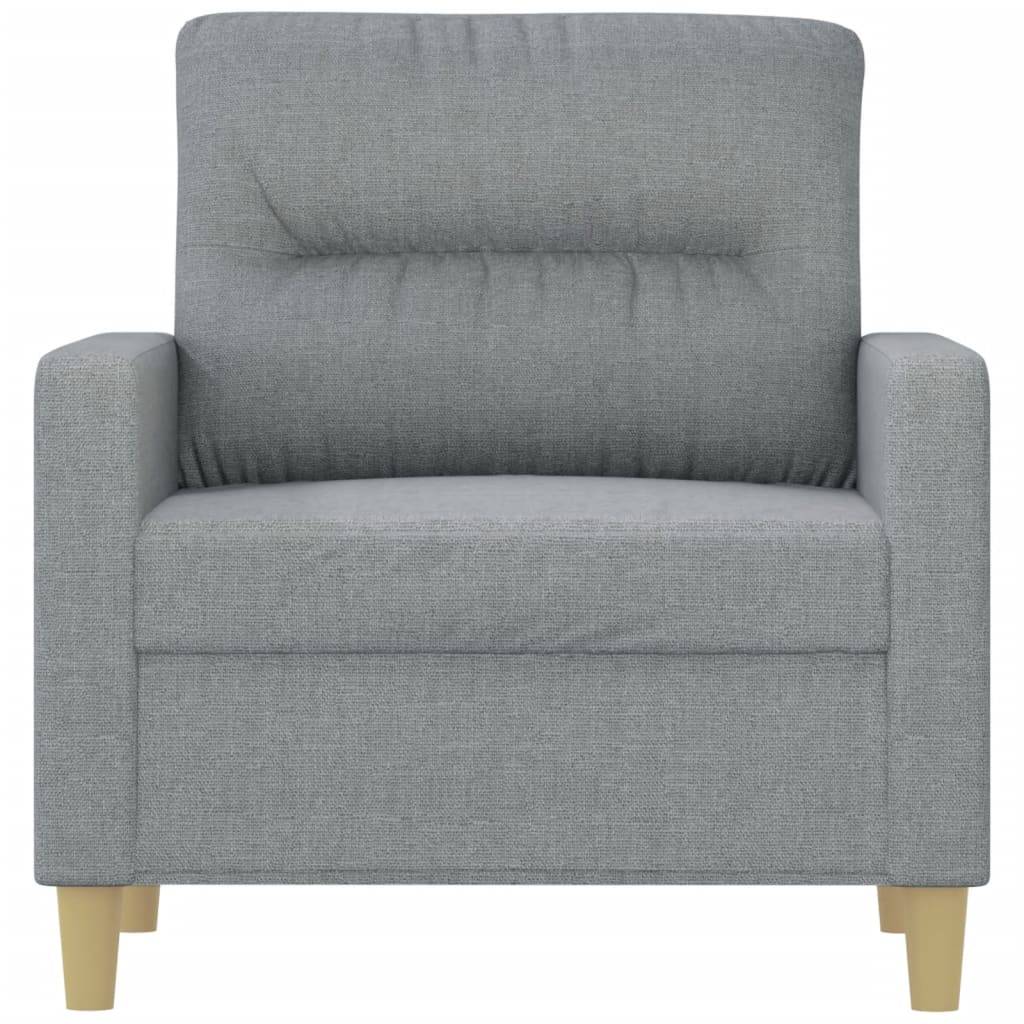 vidaXL Sofasessel Hellgrau 60 cm Stoff