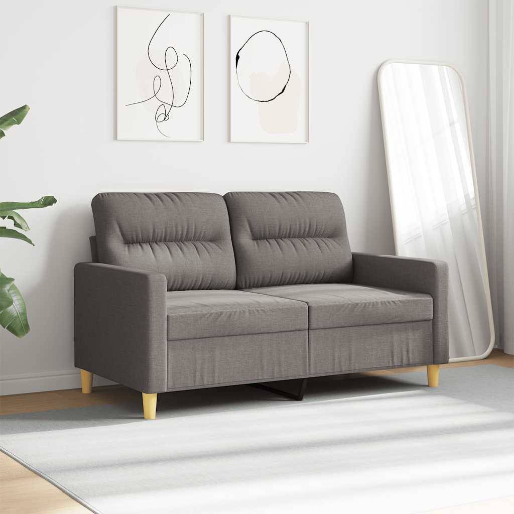 vidaXL 2-Sitzer-Sofa Taupe 120 cm Stoff