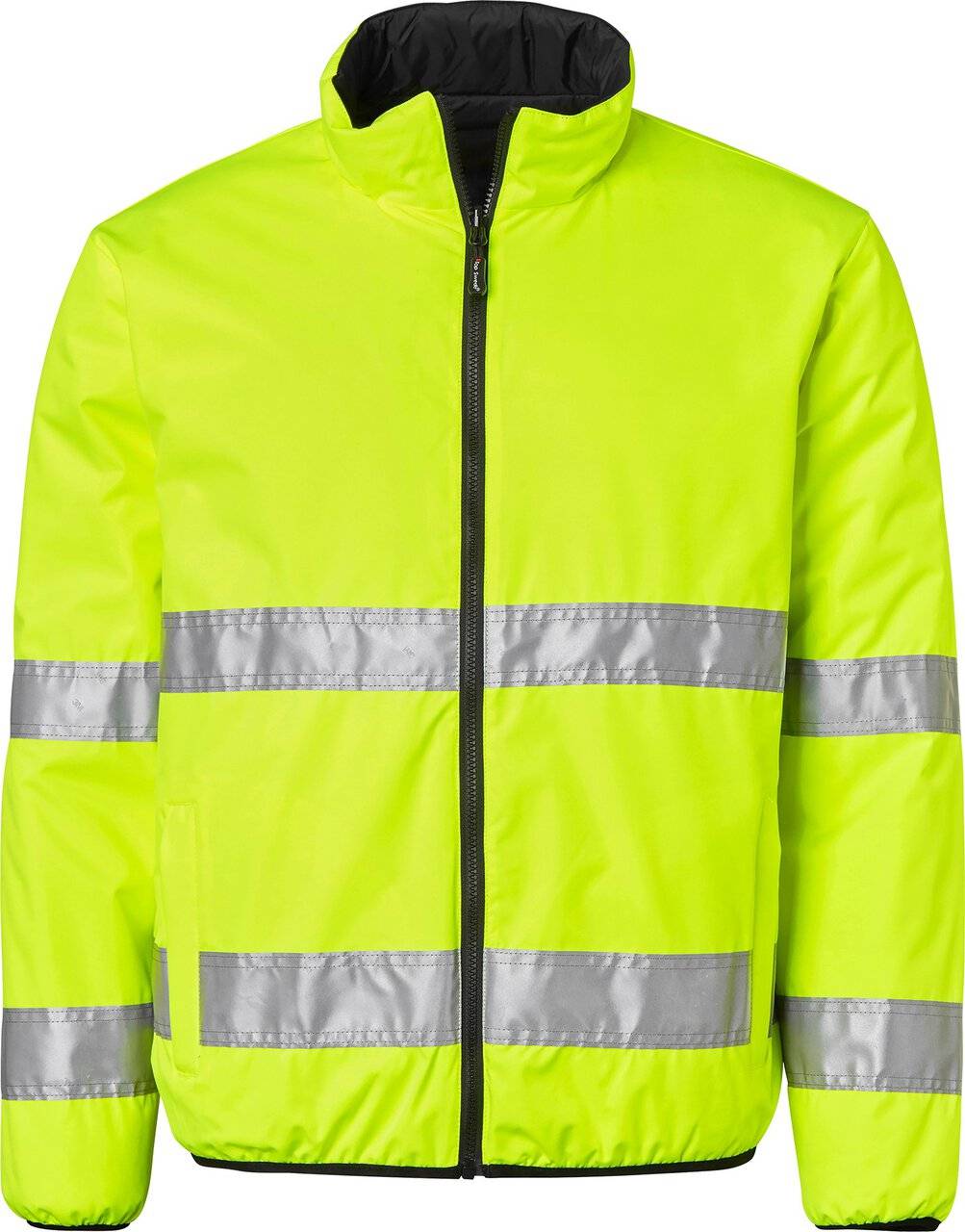 129 Wattierte Jacke, Unisex, Fluoreszierendes gelb/schwarz, XS