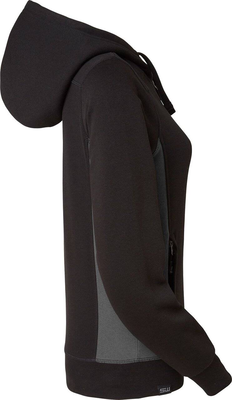 Ava Full-Zip Sweatshirt, Damen, schwarz/grau., L