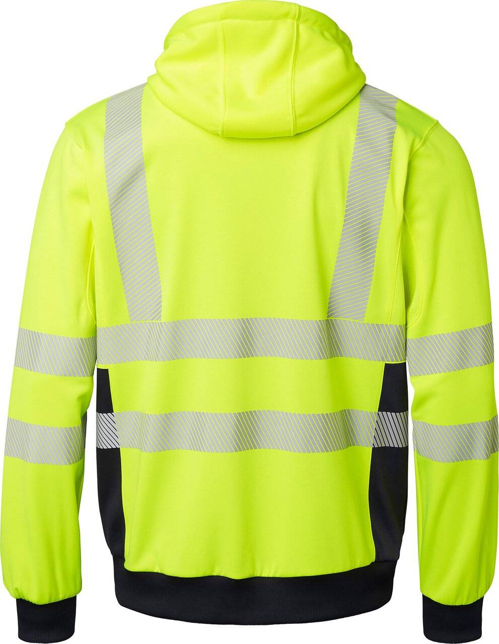 1729 Full-Zip Sweatshirt, Unisex, Fluoreszierendes gelb/navy blau, XS
