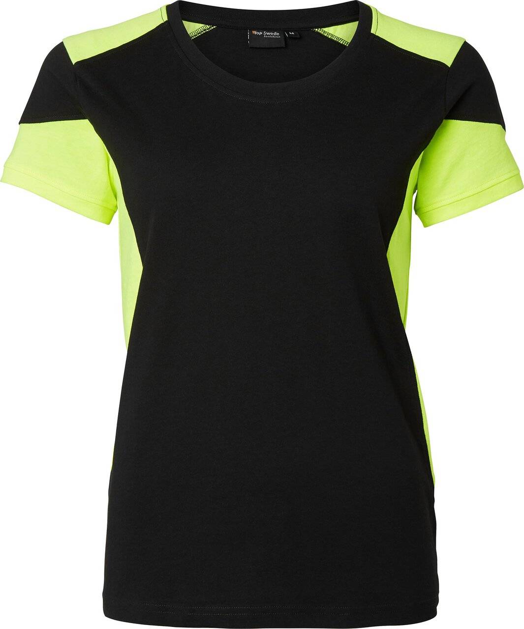 211 T-shirt, Damen, schwarz/Fluoreszierendes gelb, XXL