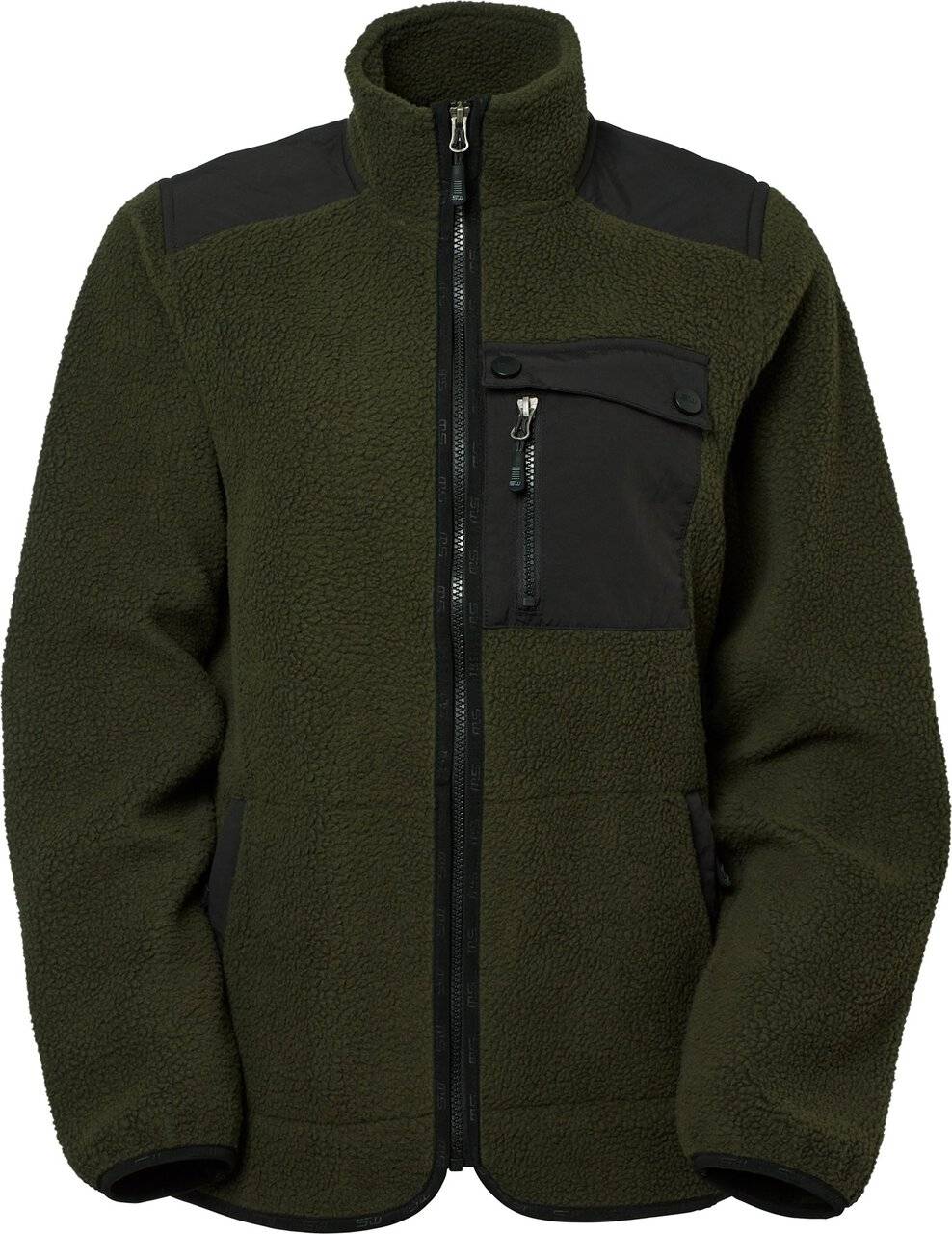 Polly Fleecejacke, Damen, dunkel olive, XL