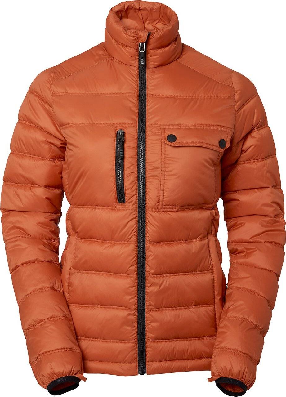 Amy Wattierte Jacke, Damen, dunkel orange, S