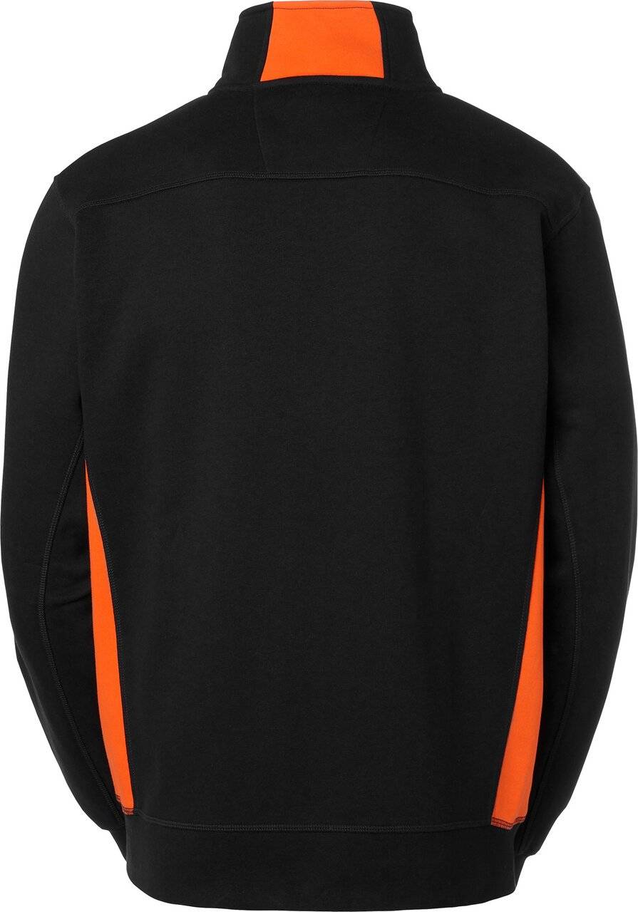 Lincoln Full-Zip Sweatshirt, Herren, schwarz/orange, XS