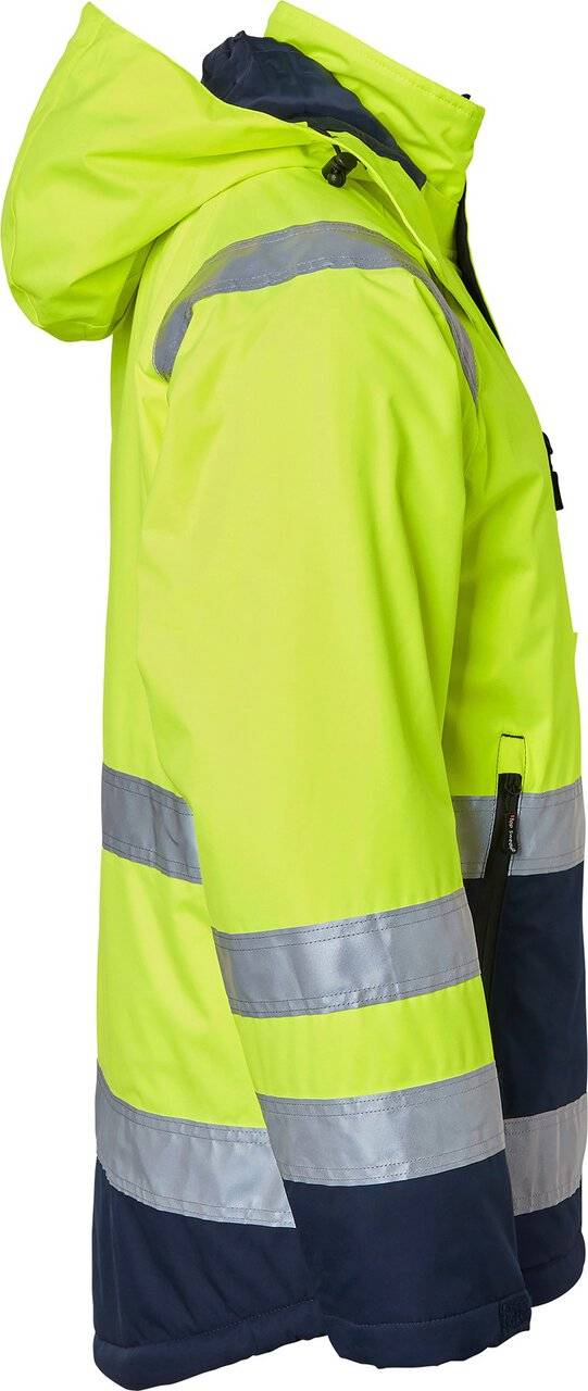 122 Winterjacke, Unisex, Fluoreszierendes gelb/navy blau, L