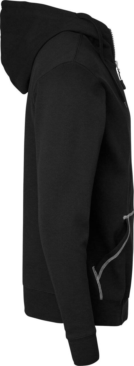0302 Full-Zip Sweatshirt, Unisex, schwarz, S