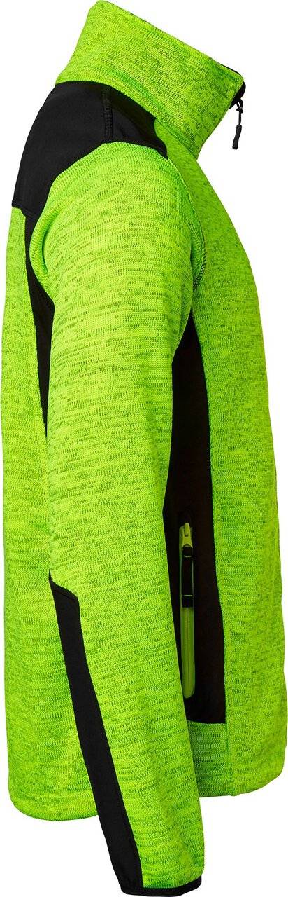 123 Jacke aus Strickfleece, Unisex, gelb meliert/schwarz, XXL