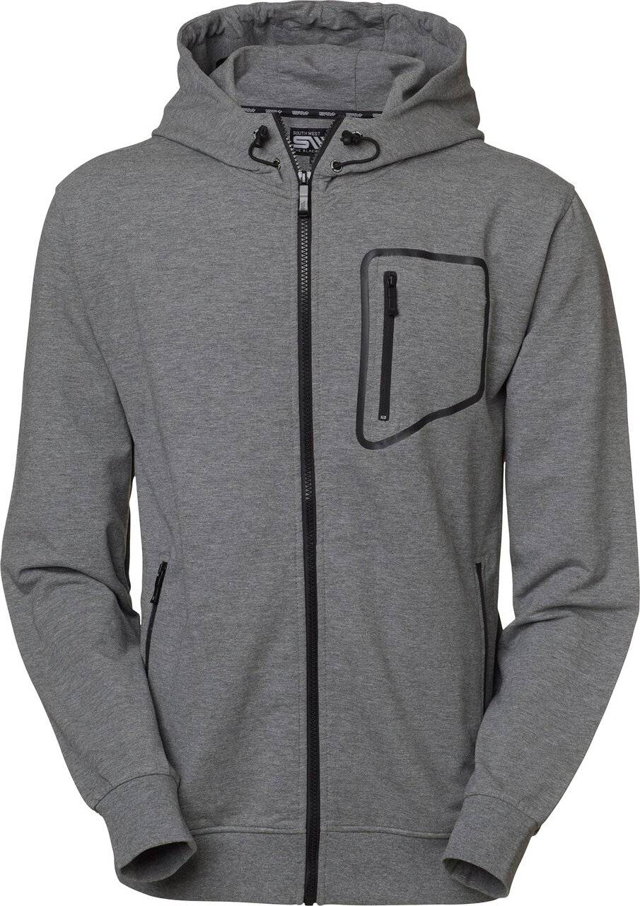 Madison Full-Zip Sweatshirt, Herren, grau meliert, XL