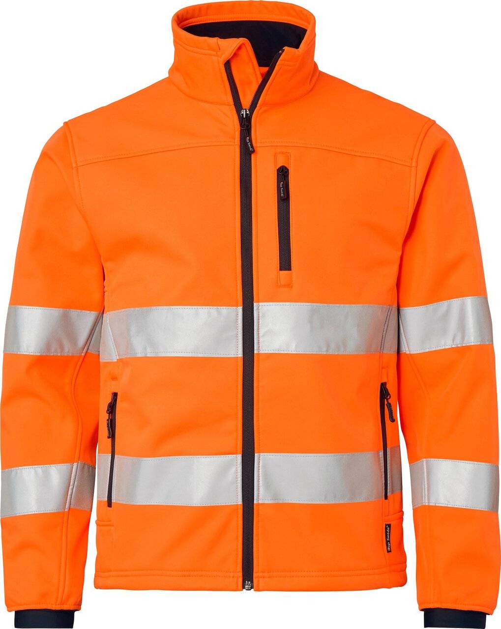 7621 Softshelljacke Hohe Sichtbarkeit, Unisex, Fluoreszierendes orange, XL