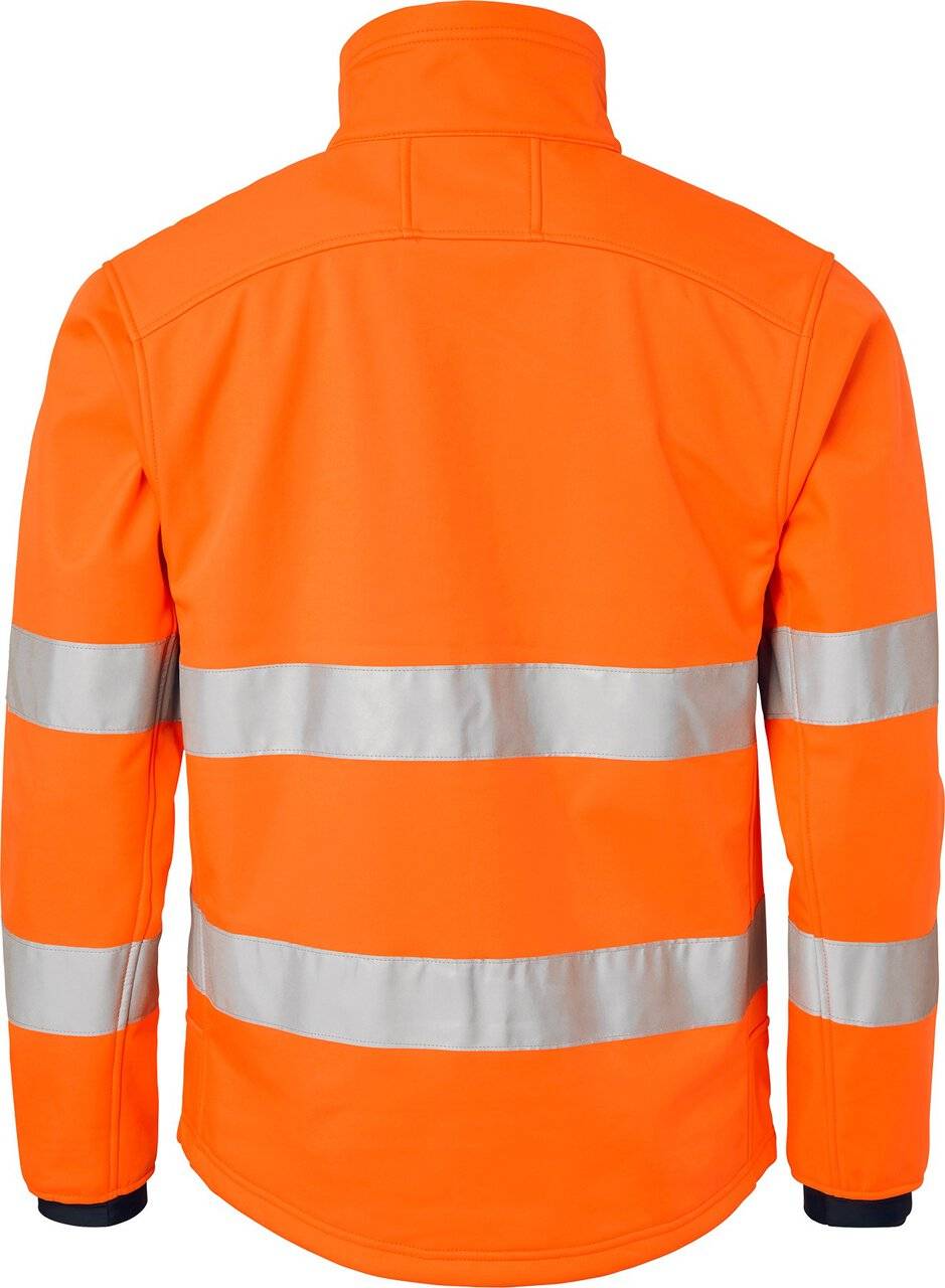 7621 Softshelljacke Hohe Sichtbarkeit, Unisex, Fluoreszierendes orange, XL