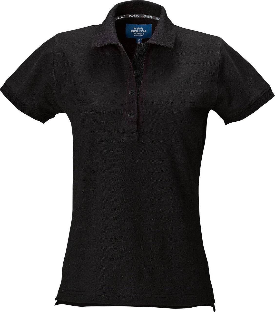 Marion solid Poloshirt, Damen, schwarz, L