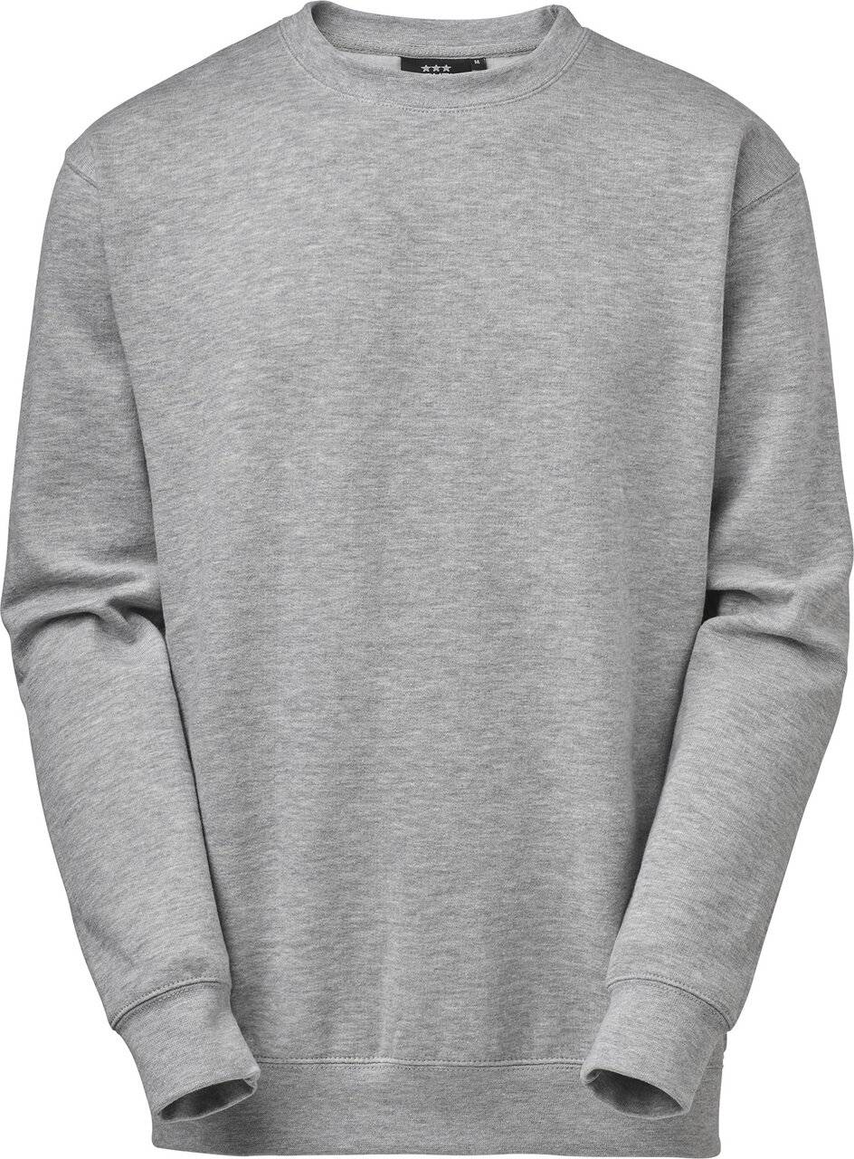 Basic Sweatshirt, Unisex, grau meliert, XXL
