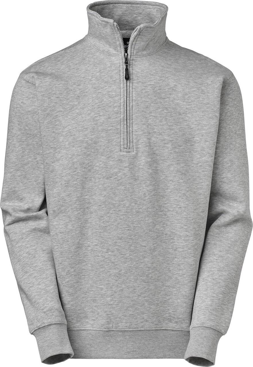 Stewart Half-Zip Sweatshirt, grau meliert, S