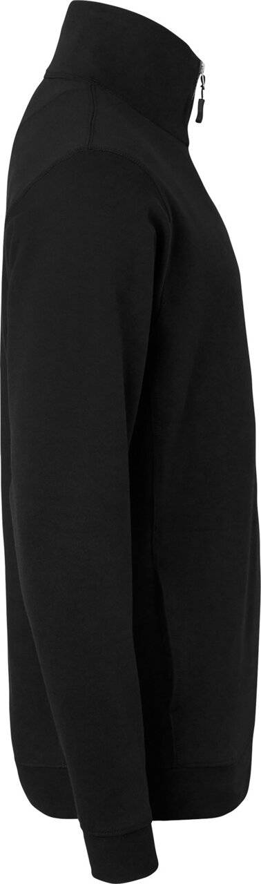 0102 Half-Zip Sweatshirt, Unisex, schwarz, S