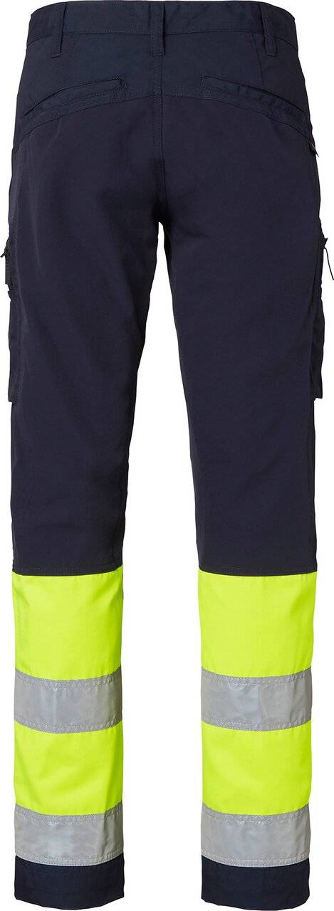 220 Arbeitshose, Unisex, navy blau/Fluoreszierendes gelb, 26