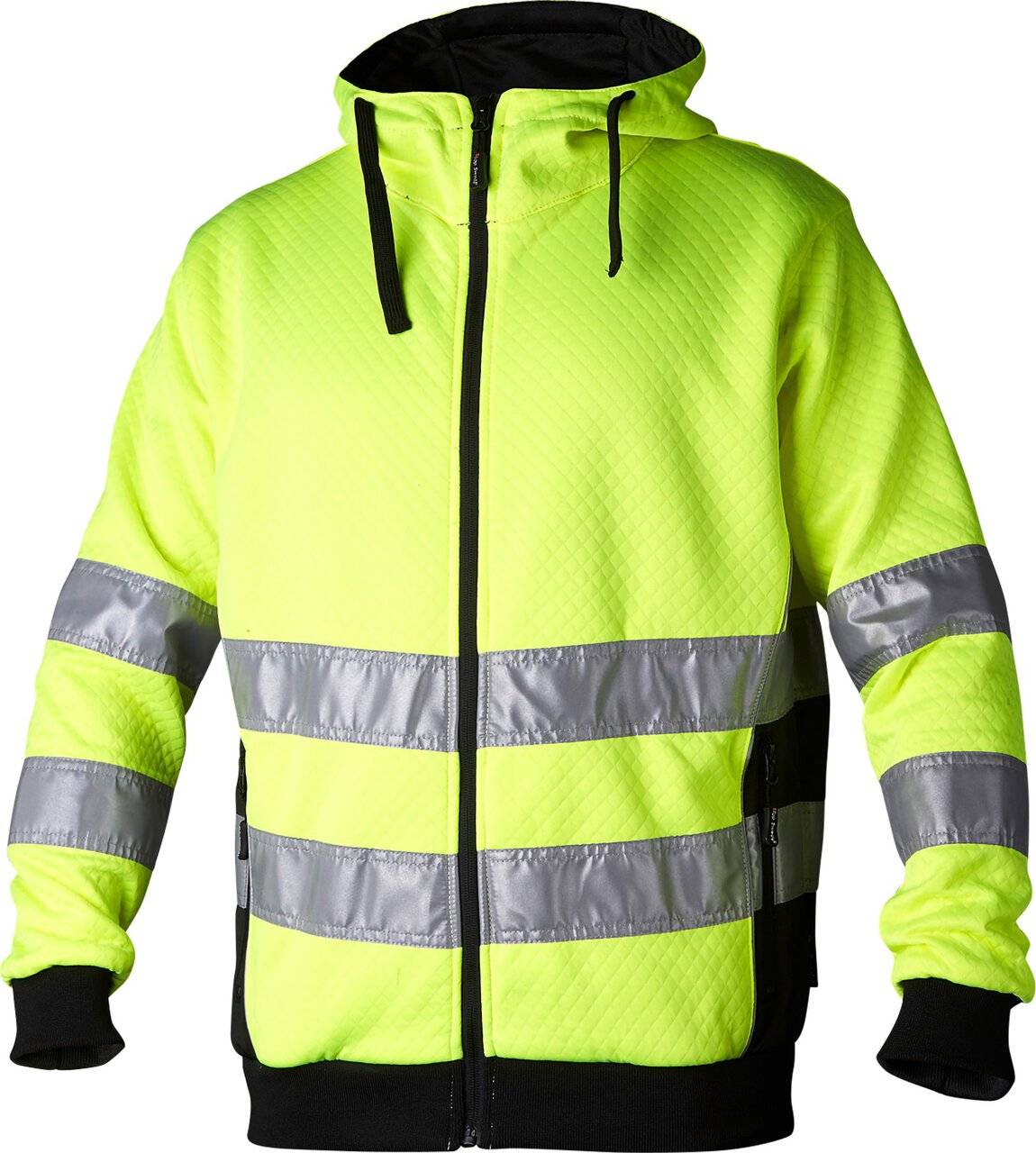 133 Full-Zip Sweatshirt, Unisex, Fluoreszierendes gelb/schwarz, XXL