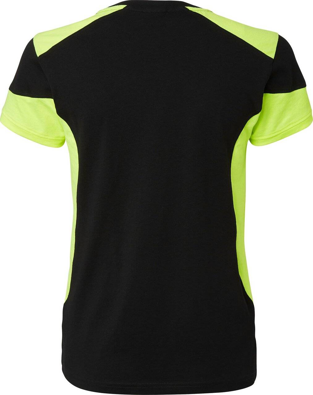 211 T-shirt, Damen, schwarz/Fluoreszierendes gelb, L