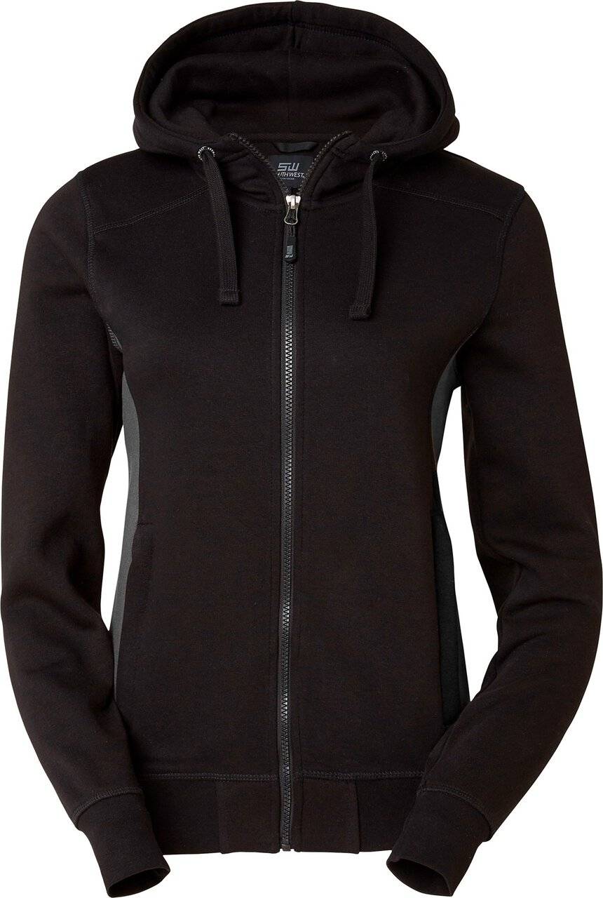 Ava Full-Zip Sweatshirt, Damen, schwarz/grau., S