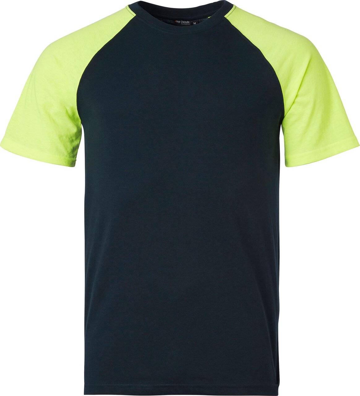 225 T-shirt, Unisex, navy blau/Fluoreszierendes gelb, M