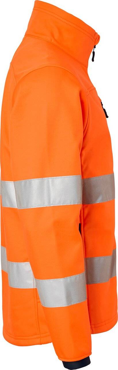 7621 Softshelljacke Hohe Sichtbarkeit, Unisex, Fluoreszierendes orange, L