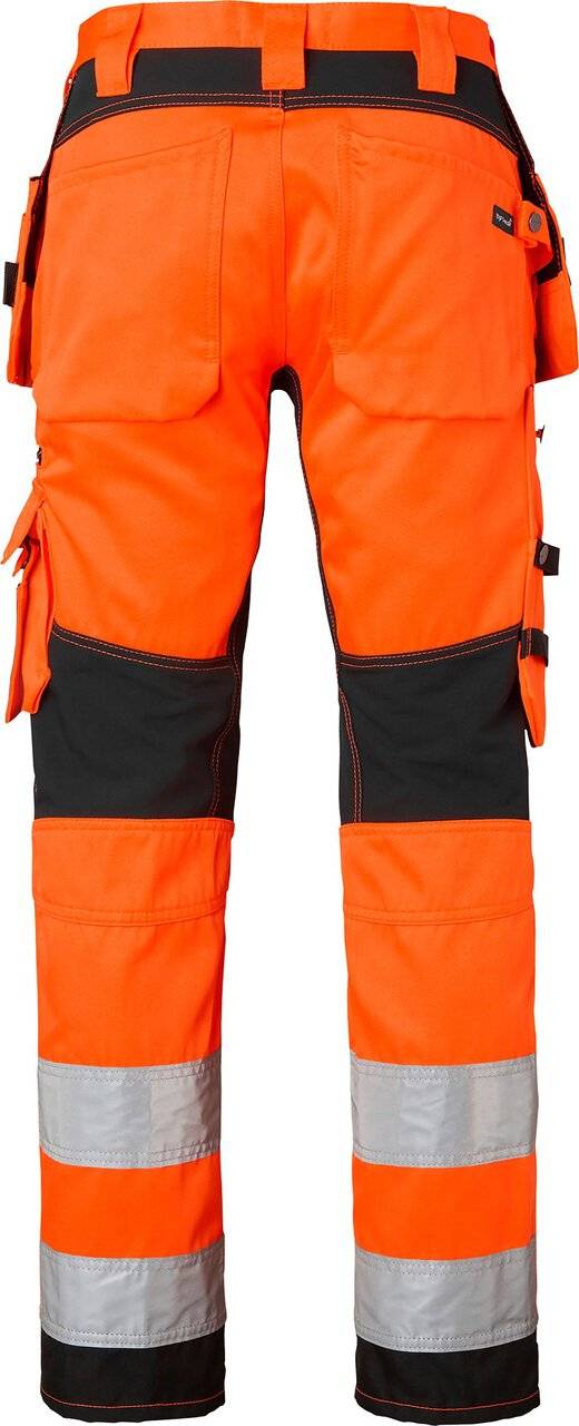 236 Lange Handwerker Hose, Unisex, Fluoreszierendes orange/schwarz, 29