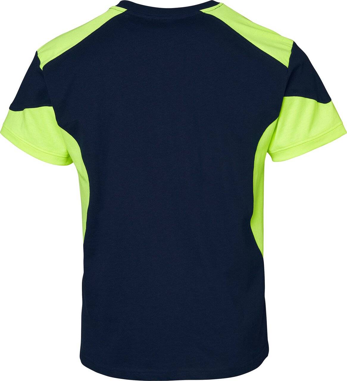 210 T-shirt, Herren, navy blau/Fluoreszierendes gelb, 5XL