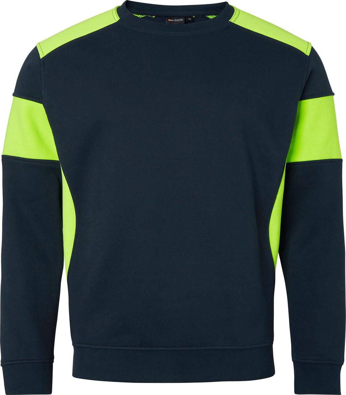 221 Sweatshirt, Unisex, navy blau/Fluoreszierendes gelb, L