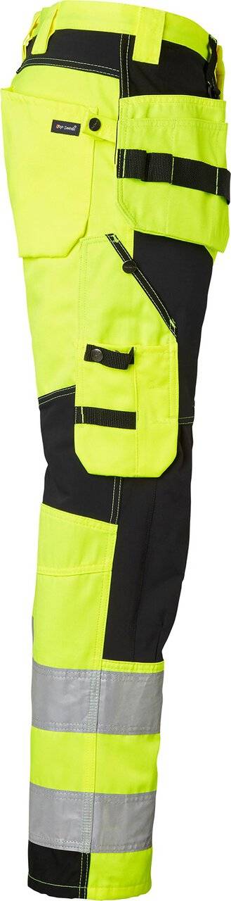 236 Lange Handwerker Hose, Unisex, Fluoreszierendes gelb/schwarz, 56