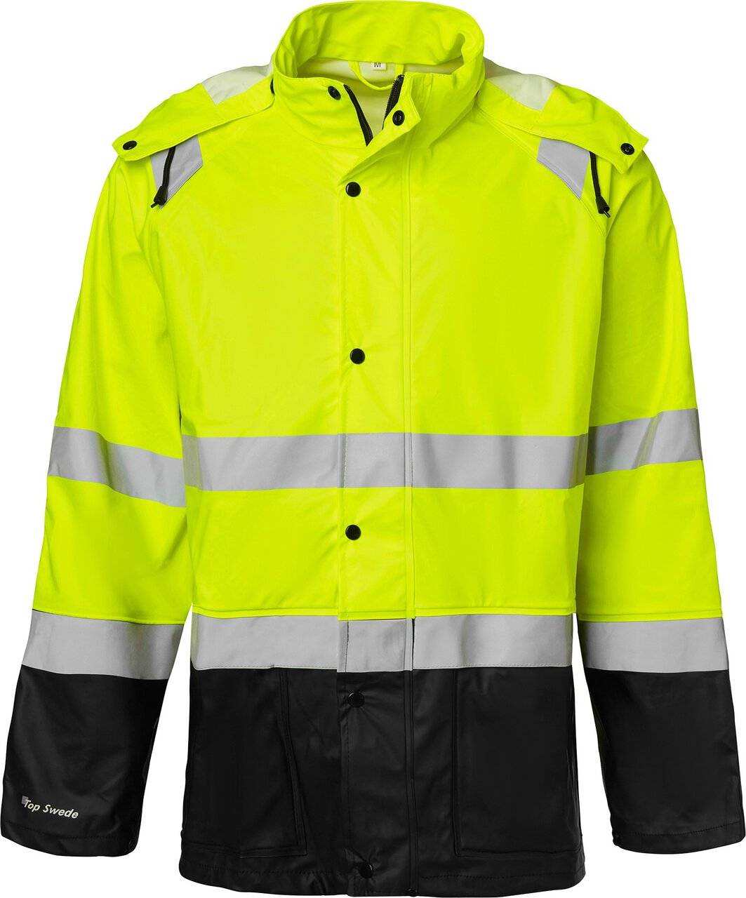 180 Regenjacke, Hohe Sichtbarkeit, Unisex, Fluoreszierendes gelb/schwarz, XL