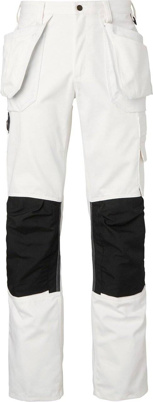 2515 Lange Maler Hose, Unisex, weiß/schwarz, 46