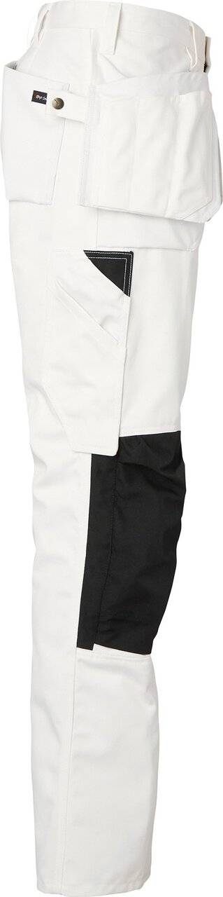 2515 Lange Maler Hose, Unisex, weiß/schwarz, 46