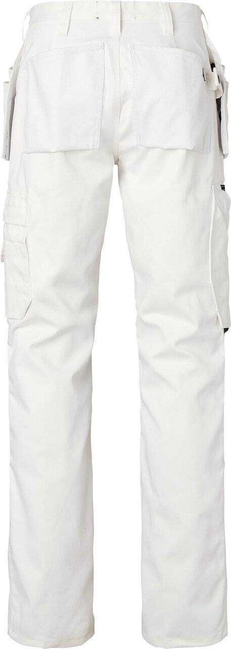 2515 Lange Maler Hose, Unisex, weiß/schwarz, 46