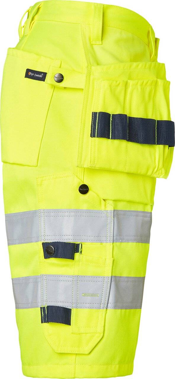 195 Kurze Handwerker Hose, Unisex, Fluoreszierendes gelb, 64