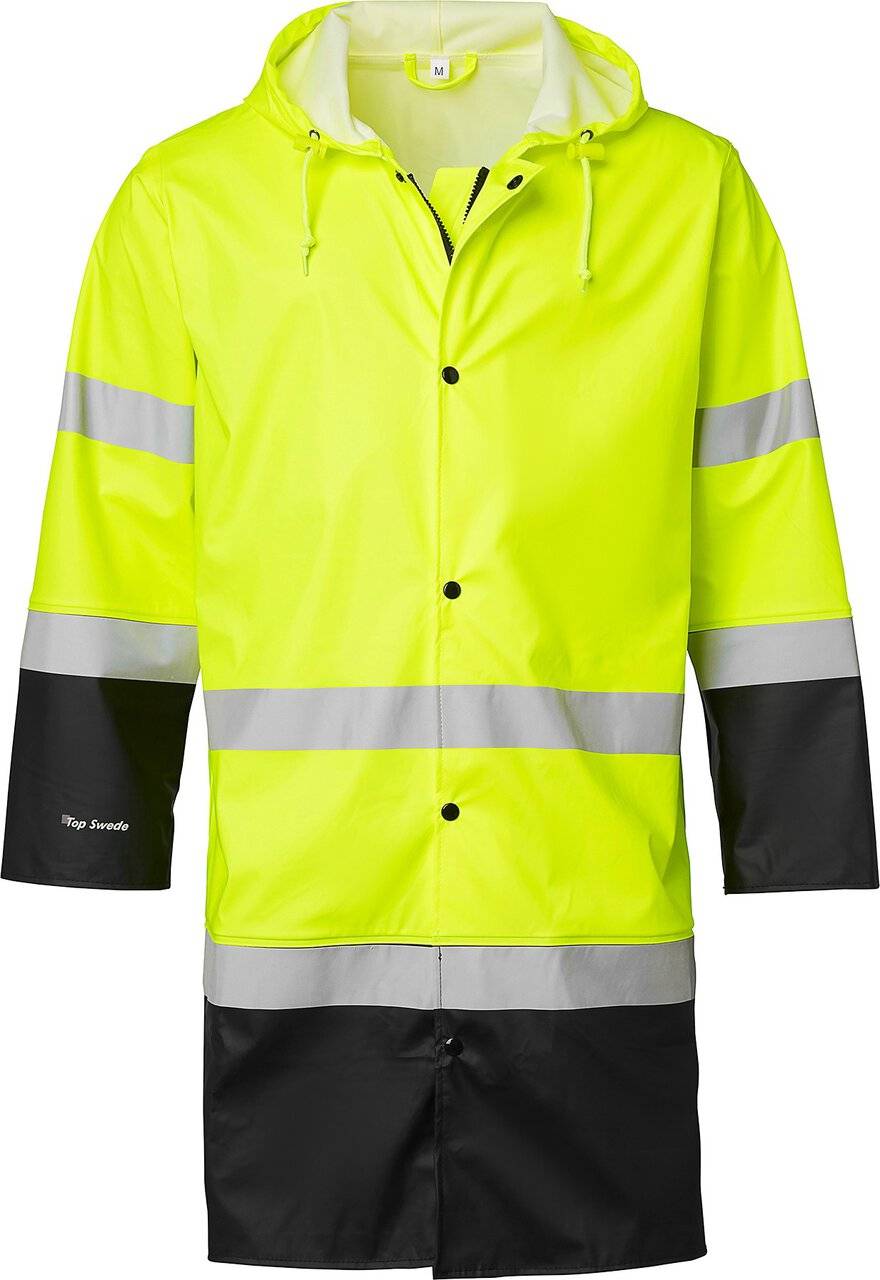 181 Regenmantel, Hohe Sichtbarkeit, Unisex, Fluoreszierendes gelb/schwarz, XL