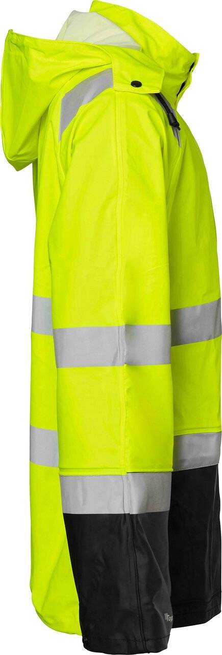 180 Regenjacke, Hohe Sichtbarkeit, Unisex, Fluoreszierendes gelb/schwarz, 3XL