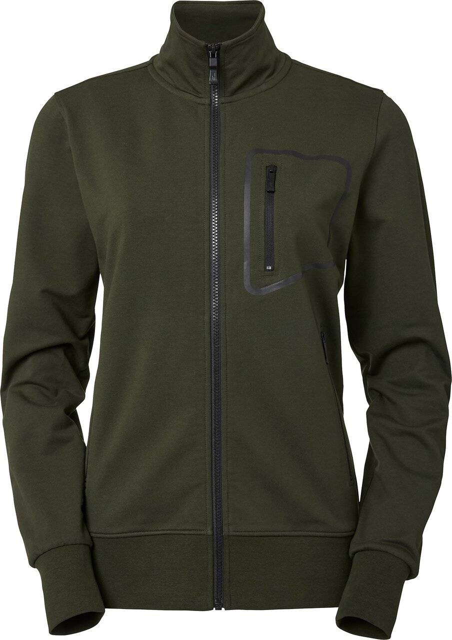 Nicole Full-Zip Sweatshirt, Damen, dunkel olive, XS